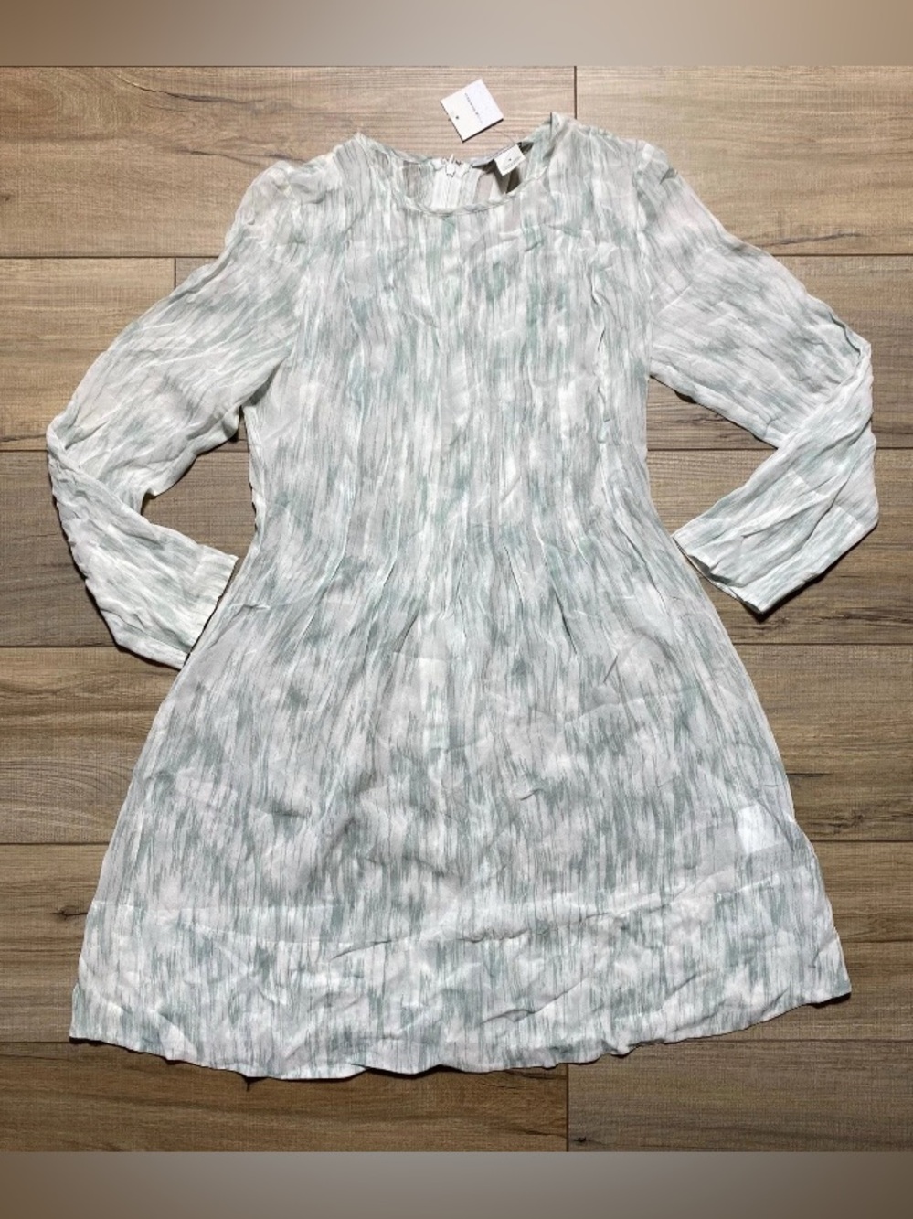 Club Monaco‎ Womens Delaynee Silk Dress Size 4 Light Cream And Mint